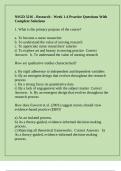 NSGD 3216 - Research - Week 1-4 Practice Questions With Complete Solutions