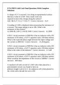 UTA PHYS 1442 Lab Final Questions With Complete Solutions
