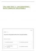 CPS 3300 TEST 4 &vert; 100 QUESTIONS &vert; WITH COMPLETE SOLUTIONS&excl;&excl;
