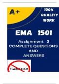 EMA1501 Assignment 3 (PORTFOLIO COMPLETE ANSWERS) 2025 - DUE August 2025