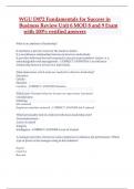 WGU D072 Fundamentals for Success in Business Review Unit 6 MOD 8 and 9 Exam