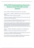 WGU D072 Fundamentals for Success In  Business Exam With 100&percnt; Correct  Answers 