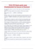 WGU 072 Study guide exam  &lpar;Fundamentals for Success in Business&rpar; 