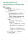 Week 4&colon; Mid-term Study guide  NUR507-NP questions with complete solution