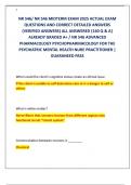 NR 546&sol; NR 546 MIDTERM EXAM 2025 ACTUAL EXAM  QUESTIONS AND CORRECT DETAILED ANSWERS  &lpar;VERIFIED ANSWERS&rpar; ALL ANSWERED &lbrace;160 Q & A&rcub;  ALREADY GRADED A&plus; &sol; NR 546 ADVANCED  PHARMACOLOGY PSYCHOPHARMACOLOGY FOR THE  PSYCHIATRIC MENTAL HEALTH NURE PRACTITIONER &vert; 