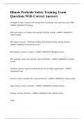 Illinois Pesticide Safety Training Exam Questions With Correct Answers&period;