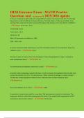 HESI Entrance Exam - MATH Practice  Questions and - answer s 2025&sol;2026 update