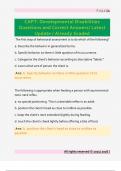 CAPT&colon; Developmental Disabilities  Questions and Correct Answers&sol; Latest  Update &sol; Already Graded