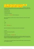 CCRN PRACTICE QUESTIONS AND -  ANSWER S 2025&sol;2026 UPDATE  