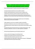 FACHE - ACHE BOG EXAM ADDITIONAL SAMPLE QUESTIONS AND ANSWERS&vert;LATEST UPDATE&vert;