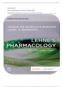 Full test bank for Lehne's pharmacology for nursing care&comma; 12th edition &lpar;2025&rpar; By jacqueline rosenjack burchum&comma; dnsc&comma; fnp-bc&comma; cne and laura d&period; Rosenthal&comma;