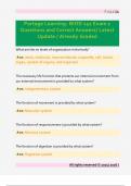 Portage Learning- BIOD 151 Exam 1  Questions and Correct Answers&sol; Latest  Update &sol; Already Graded