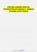 Portage Learning NURS 231 Pathophysiology &ndash; Module 1-10 Exam Bundle