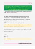 PROPERTY & CASUALTY QUESTIONS GA  EXAM Questions and Correct Answers&sol;  Latest Update &sol; Already Graded 