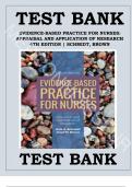 Test Bank For Evidence-Based Practice for Nurses&colon; Appraisal and Application of Research 4th Edition by Schmidt&comma; Brown 