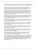 C268 WGU SPREADSHEETS QUESTIONS & ANSWERS