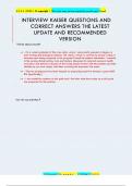 Interview kaiser questions and correct answers the latest update and recommended version