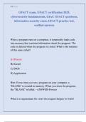 GFACT CERTIFICATION EXAM WITH ACTUAL QUESTIONS AND ANSWERS 100&percnt;