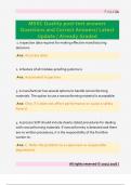 MSSC Quality post test answers  Questions and Correct Answers&sol; Latest  Update &sol; Already Graded