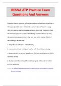 Resna atp practice exam questions and answers