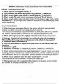 PMHNP certification Exam 2025 &lpar;Actual Test Verified A&plus;&rpar;