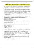 SAR Tech III study guide question with answers