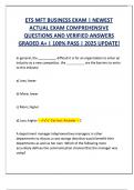 ETS MFT BUSINESS EXAM 2025&sol;2026 LATEST WITH 200&plus; ACTUAL EXAM QUESTIONS AND CORRECT ANSWERS&sol; ETS MFT BUSINESS EXAM 2025 NEWEST&excl;