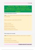 Test Prep - WGU - Principles of  Management - C483 Questions and  Correct Answers&sol; Latest Update &sol; Already  Graded
