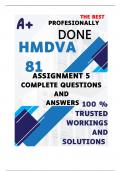 HMDVA81 Assignment 5 &lpar;COMPLETE ANSWERS&rpar;2025 - DUE August 2025