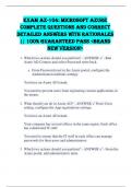 Exam AZ-104&colon; Microsoft Azure COMPLETE QUESTIONS AND CORRECT DETAILED ANSWERS WITH RATIONALES &vert;&vert; 100&percnt; GUARANTEED PASS <BRAND NEW VERSION>