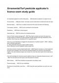 Ornamental&sol;Turf pesticide applicator's licence exam study guide NEWEST 2025&sol;2026 ACTUAL EXAM COMPLETE QUESTIONS AND CORRECT DETAILED ANSWERS &lpar;VERIFIED ANSWERS&rpar; &vert;ALREADY GRADED A&plus;&vert;&vert;BRAND NEW&excl;&excl;