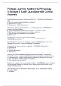 Portage Learning Anatomy & Physiology II&colon; Module 6 Exam Questions with Correct Answers