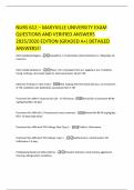 NURS 612 &ndash; MARYVILLE UNIVERSITY EXAM QUESTIONS AND VERIFIED ANSWERS 2025&sol;2026 EDITION &lpar;GRADED A&plus;&rpar; DETAILED ANSWERS&excl;&excl;