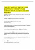 NURS 612 &ndash; MARYVILLE UNIVERSITY EXAM QUESTIONS AND VERIFIED ANSWERS 2025&sol;2026 EDITION &lpar;GRADED A&plus;&rpar; DETAILED ANSWERS&excl;&excl;