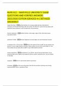 NURS 612 &ndash; MARYVILLE UNIVERSITY EXAM QUESTIONS AND VERIFIED ANSWERS 2025&sol;2026 EDITION &lpar;GRADED A&plus;&rpar; DETAILED ANSWERS&excl;&excl;