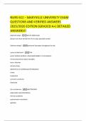 NURS 612 &ndash; MARYVILLE UNIVERSITY EXAM QUESTIONS AND VERIFIED ANSWERS 2025&sol;2026 EDITION &lpar;GRADED A&plus;&rpar; DETAILED ANSWERS&excl;&excl;