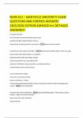NURS 612 &ndash; MARYVILLE UNIVERSITY EXAM QUESTIONS AND VERIFIED ANSWERS 2025&sol;2026 EDITION &lpar;GRADED A&plus;&rpar; DETAILED ANSWERS&excl;&excl;