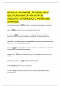 NURS 612 &ndash; MARYVILLE UNIVERSITY EXAM QUESTIONS AND VERIFIED ANSWERS 2025&sol;2026 EDITION &lpar;GRADED A&plus;&rpar; DETAILED ANSWERS&excl;&excl;