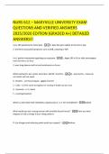 NURS 612 &ndash; MARYVILLE UNIVERSITY EXAM QUESTIONS AND VERIFIED ANSWERS 2025&sol;2026 EDITION &lpar;GRADED A&plus;&rpar; DETAILED ANSWERS&excl;&excl;