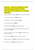 NURS 612 &ndash; MARYVILLE UNIVERSITY EXAM QUESTIONS AND VERIFIED ANSWERS 2025&sol;2026 EDITION &lpar;GRADED A&plus;&rpar; DETAILED ANSWERS&excl;&excl;
