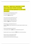 NURS 612 &ndash; MARYVILLE UNIVERSITY EXAM QUESTIONS AND VERIFIED ANSWERS 2025&sol;2026 EDITION &lpar;GRADED A&plus;&rpar; DETAILED ANSWERS&excl;&excl;