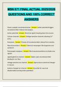 PACKAGE DEAL&colon;&colon;&colon; MSN 671 EXAMS 2025&sol;2026 QUESTIONS AND 100&percnt; CORRECT ANSWERS
