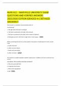 NURS 612 &ndash; MARYVILLE UNIVERSITY EXAM QUESTIONS AND VERIFIED ANSWERS 2025&sol;2026 EDITION &lpar;GRADED A&plus;&rpar; DETAILED ANSWERS&excl;&excl;