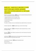 NURS 612 &ndash; MARYVILLE UNIVERSITY EXAM QUESTIONS AND VERIFIED ANSWERS 2025&sol;2026 EDITION &lpar;GRADED A&plus;&rpar; DETAILED ANSWERS&excl;&excl;