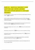 NURS 612 &ndash; MARYVILLE UNIVERSITY EXAM QUESTIONS AND VERIFIED ANSWERS 2025&sol;2026 EDITION &lpar;GRADED A&plus;&rpar; DETAILED ANSWERS&excl;&excl;