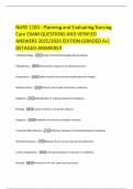 NURS 1103 - Planning and Evaluating Nursing Care EXAM QUESTIONS AND VERIFIED ANSWERS 2025&sol;2026 EDITION &lpar;GRADED A&plus;&rpar; DETAILED ANSWERS&excl;&excl;