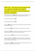 NURS 1103 - Planning and Evaluating Nursing Care EXAM QUESTIONS AND VERIFIED ANSWERS 2025&sol;2026 EDITION &lpar;GRADED A&plus;&rpar; DETAILED ANSWERS&excl;&excl;