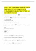 NURS 1103 - Planning and Evaluating Nursing Care EXAM QUESTIONS AND VERIFIED ANSWERS 2025&sol;2026 EDITION &lpar;GRADED A&plus;&rpar; DETAILED ANSWERS&excl;&excl;