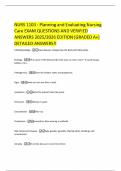 NURS 1103 - Planning and Evaluating Nursing Care EXAM QUESTIONS AND VERIFIED ANSWERS 2025&sol;2026 EDITION &lpar;GRADED A&plus;&rpar; DETAILED ANSWERS&excl;&excl;