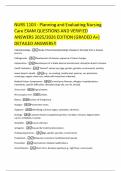 NURS 1103 - Planning and Evaluating Nursing Care EXAM QUESTIONS AND VERIFIED ANSWERS 2025&sol;2026 EDITION &lpar;GRADED A&plus;&rpar; DETAILED ANSWERS&excl;&excl;